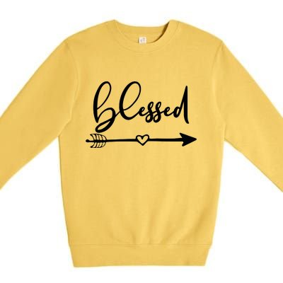 Vintage Inspirational Blessed  Premium Crewneck Sweatshirt