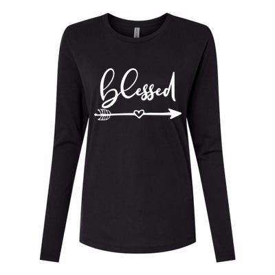 Vintage Inspirational Blessed  Womens Cotton Relaxed Long Sleeve T-Shirt