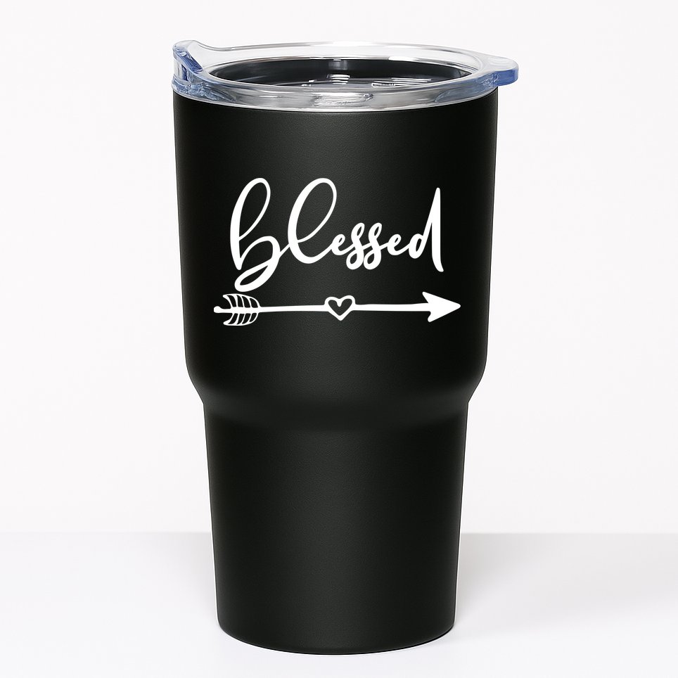 Vintage Inspirational Blessed  Tumbler