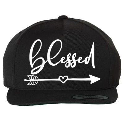 Vintage Inspirational Blessed  Wool Snapback Cap