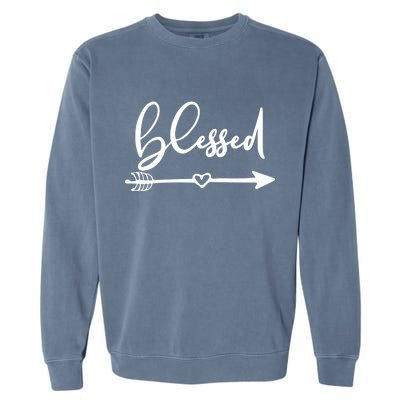 Vintage Inspirational Blessed  Garment-Dyed Sweatshirt