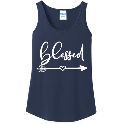 Vintage Inspirational Blessed  Ladies Essential Tank