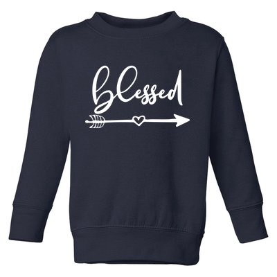 Vintage Inspirational Blessed  Toddler Sweatshirt