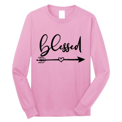 Vintage Inspirational Blessed  Long Sleeve Shirt