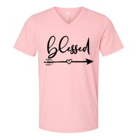 Vintage Inspirational Blessed  V-Neck T-Shirt