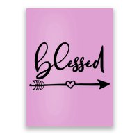Vintage Inspirational Blessed  Poster