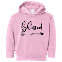 Vintage Inspirational Blessed  Toddler Hoodie