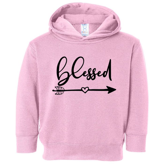 Vintage Inspirational Blessed  Toddler Hoodie