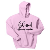 Vintage Inspirational Blessed  Kids Hoodie