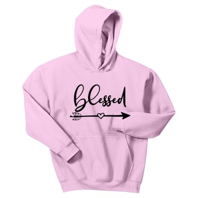 Vintage Inspirational Blessed  Kids Hoodie