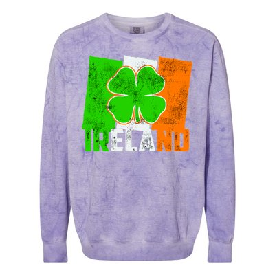 Vintage Ireland Irish Flag St. Patrick's Day Colorblast Crewneck Sweatshirt