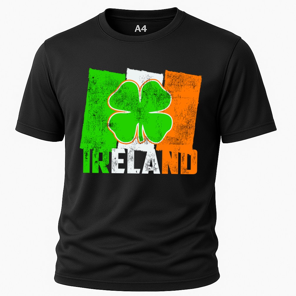 Vintage Ireland Irish Flag St. Patrick's Day Cooling Performance Crew T-Shirt
