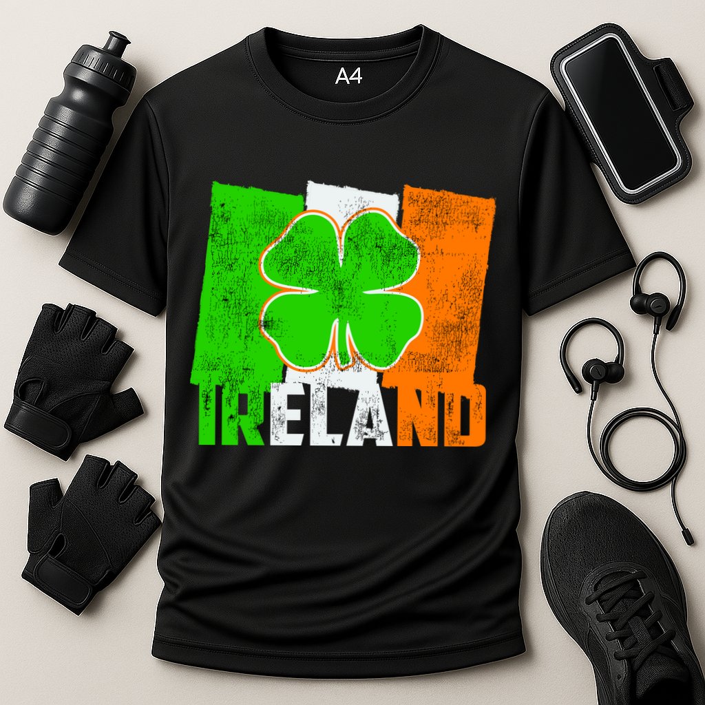 Vintage Ireland Irish Flag St. Patrick's Day Cooling Performance Crew T-Shirt
