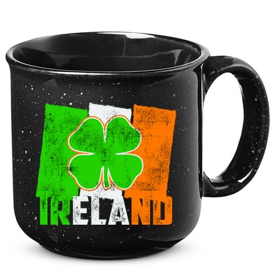 Vintage Ireland Irish Flag St. Patrick's Day 15oz Campfire Ceramic Mug