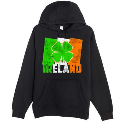 Vintage Ireland Irish Flag St. Patrick's Day Premium Pullover Hoodie