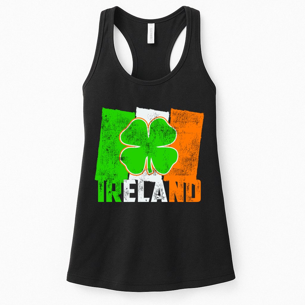 Vintage Ireland Irish Flag St. Patrick's Day Womens Tank Top