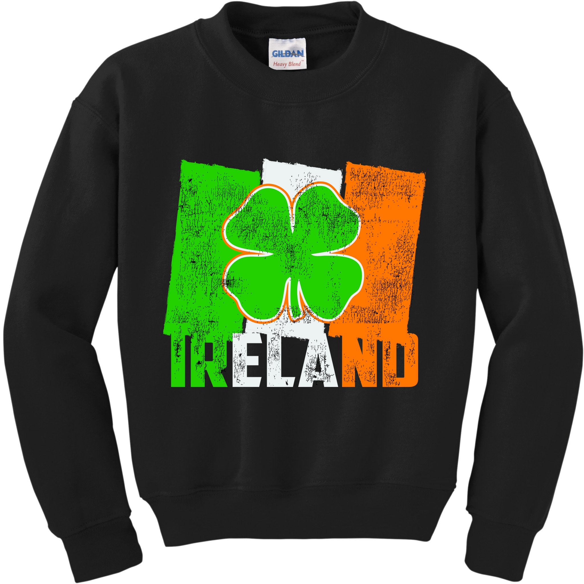 Vintage Ireland Irish Flag St. Patrick's Day Kids Sweatshirt