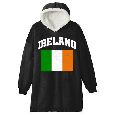 Vintage Ireland Team Flag Hooded Wearable Blanket