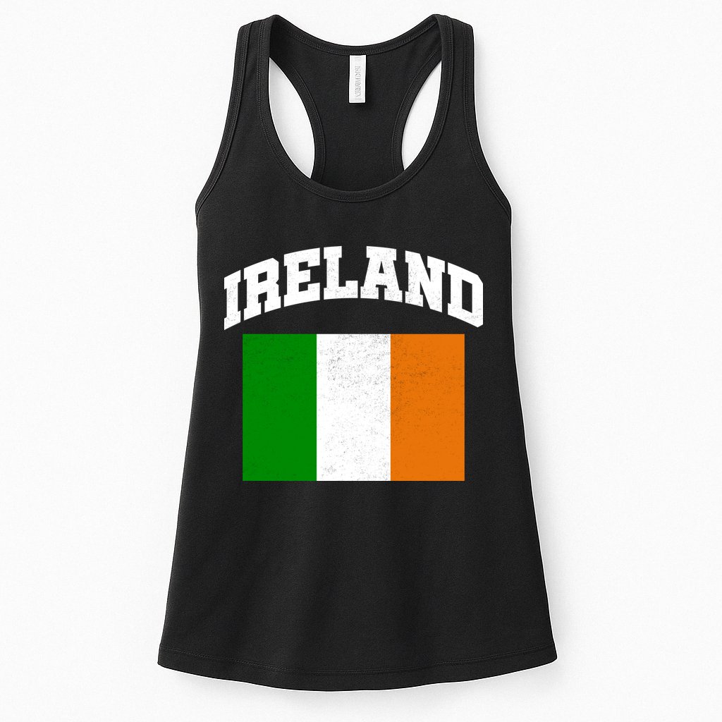 Vintage Ireland Team Flag Womens Tank Top