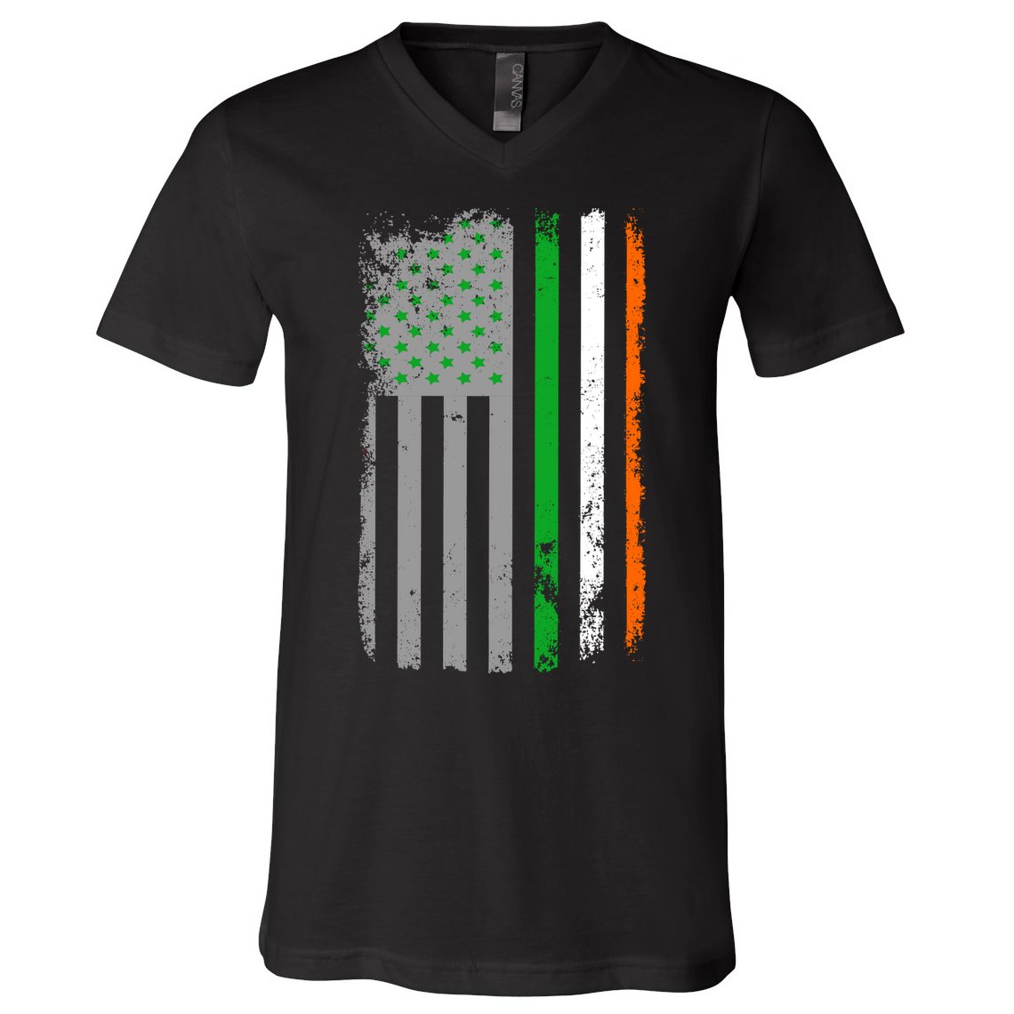 Vintage Irish American Flag V-Neck T-Shirt