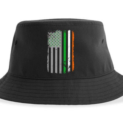 Vintage Irish American Flag Sustainable Bucket Hat