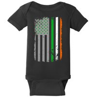 Vintage Irish American Flag Baby Bodysuit