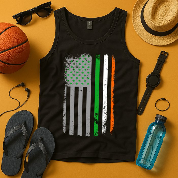 Vintage Irish American Flag Tank Top