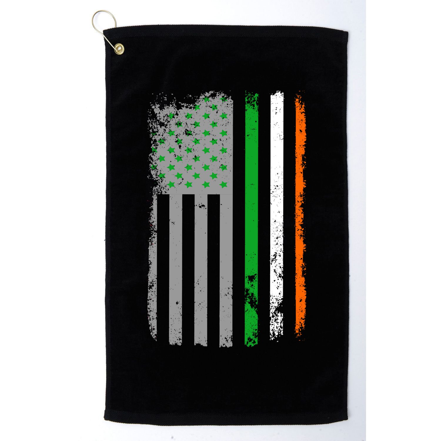 Vintage Irish American Flag Golf Towel