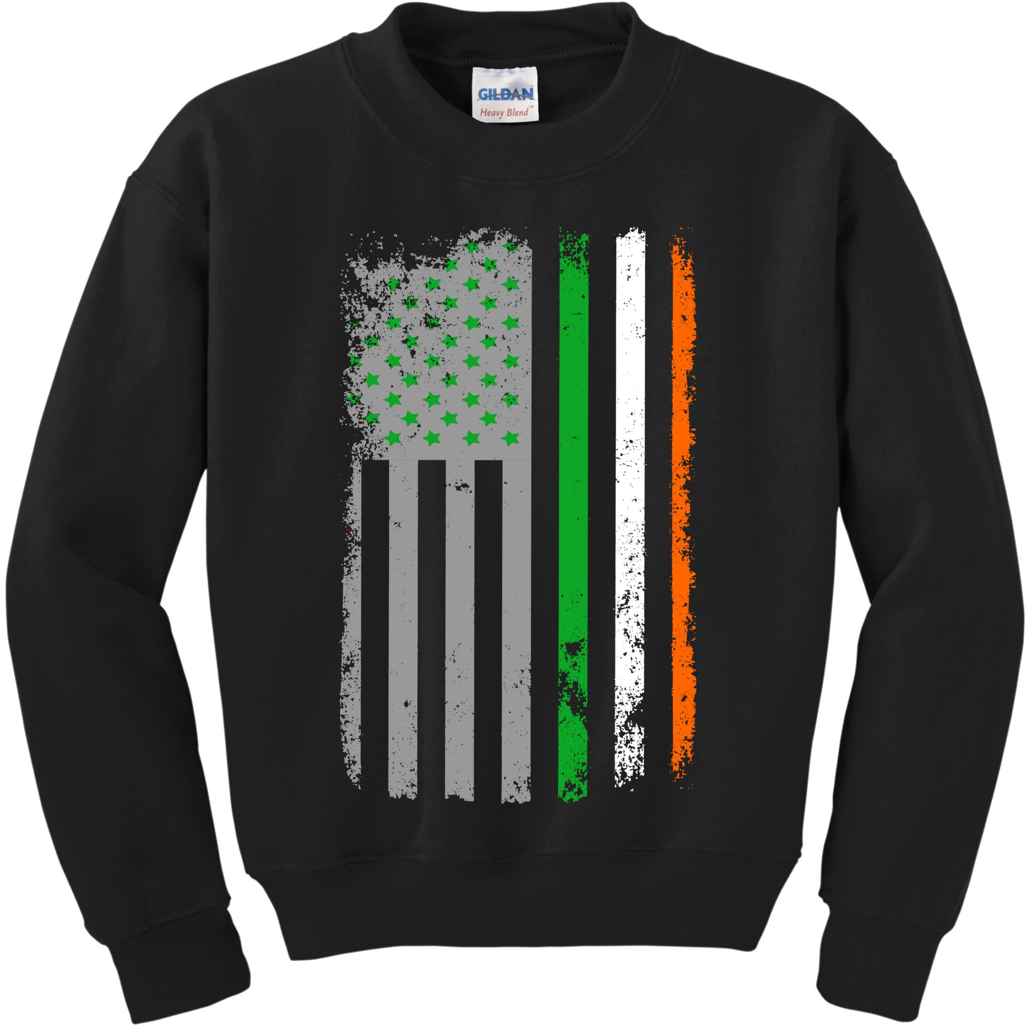 Vintage Irish American Flag Kids Sweatshirt