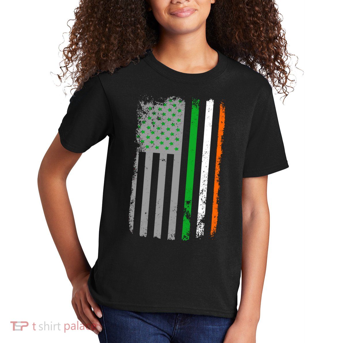 Vintage Irish American Flag Kids T-Shirt