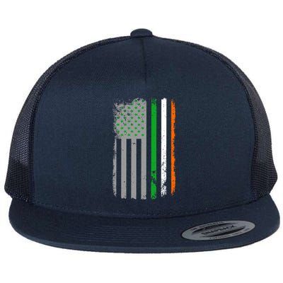 Vintage Irish American Flag Flat Bill Trucker Hat