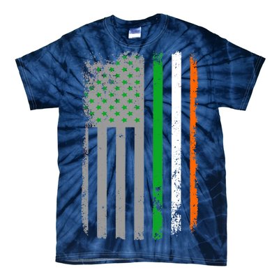 Vintage Irish American Flag Tie-Dye T-Shirt