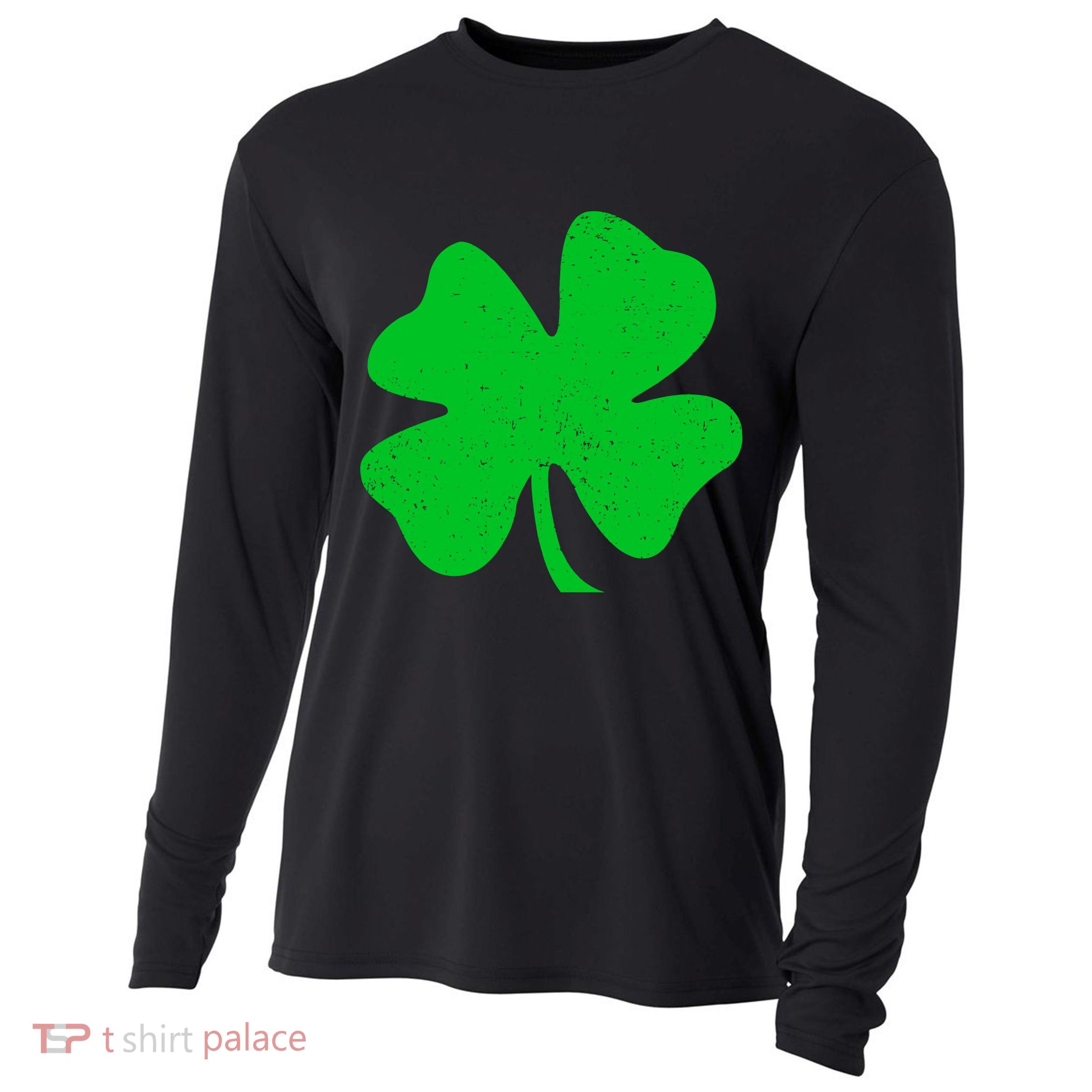 Vintage Irish Clover Cooling Performance Long Sleeve Crew
