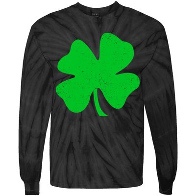 Vintage Irish Clover Tie-Dye Long Sleeve Shirt