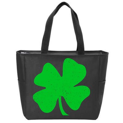 Vintage Irish Clover Zip Tote Bag