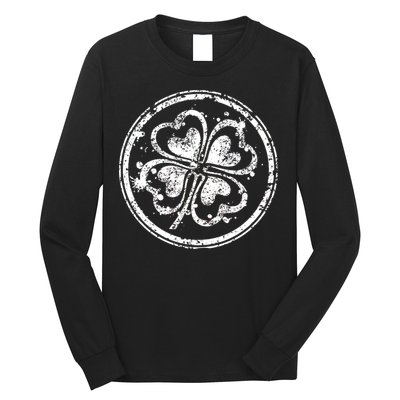 Vintage Irish Clover Cloverleaf Long Sleeve Shirt