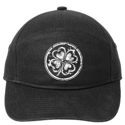 Vintage Irish Clover Cloverleaf 7-Panel Snapback Hat