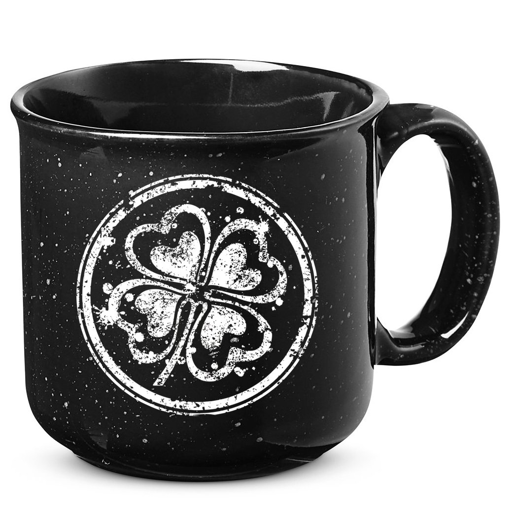 Vintage Irish Clover Cloverleaf 15oz Campfire Ceramic Mug
