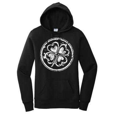 Vintage Irish Clover Cloverleaf Women's Pullover Hoodie