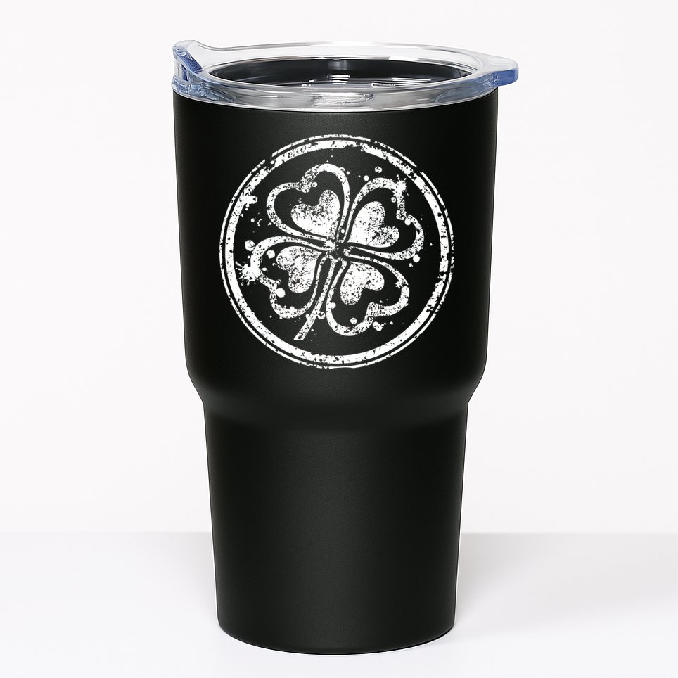 Vintage Irish Clover Cloverleaf Tumbler