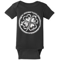 Vintage Irish Clover Cloverleaf Baby Bodysuit