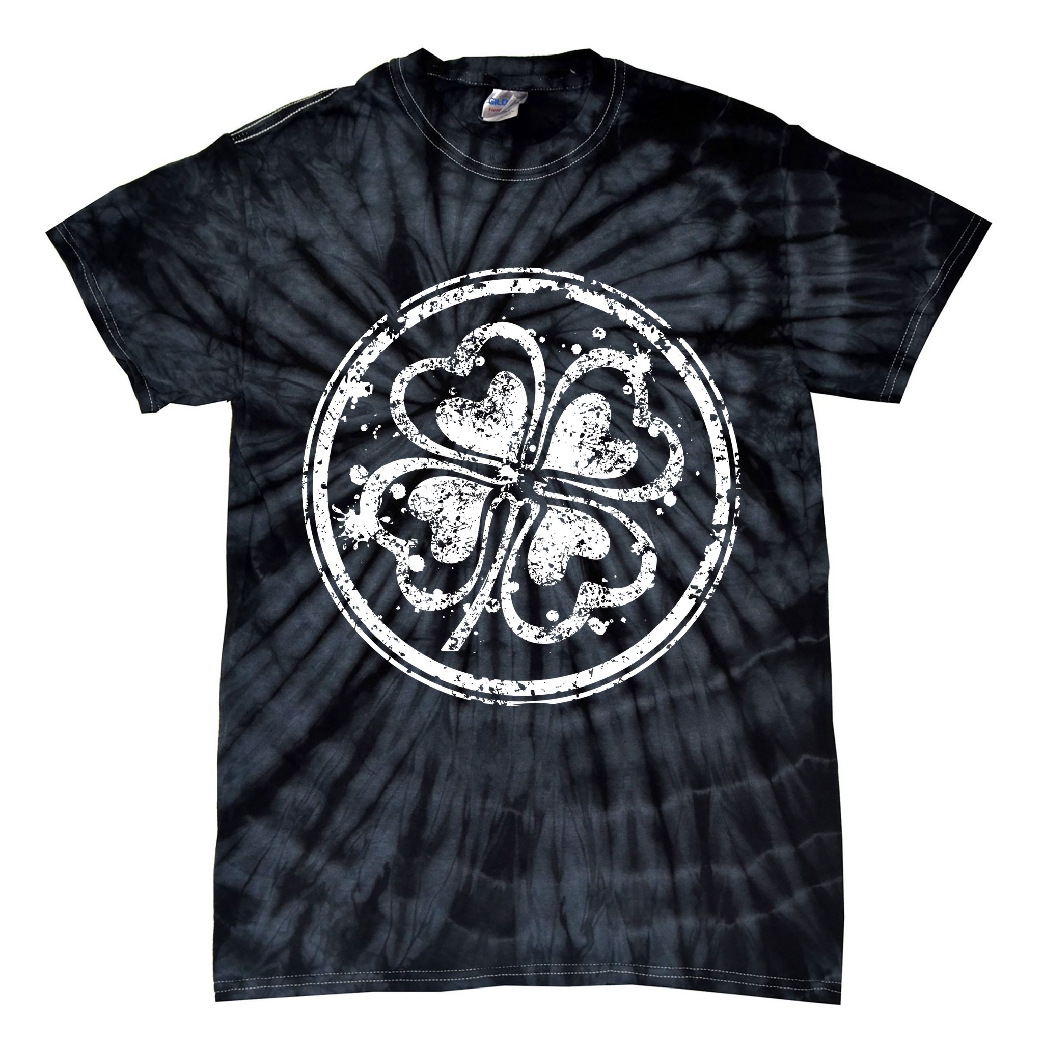 Vintage Irish Clover Cloverleaf Tie-Dye T-Shirt