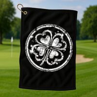 Vintage Irish Clover Cloverleaf Golf Towel