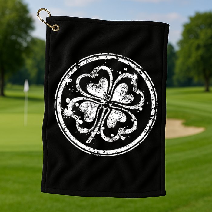 Vintage Irish Clover Cloverleaf Golf Towel