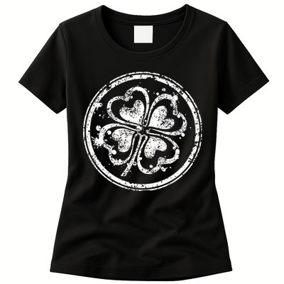 Vintage Irish Clover Cloverleaf Womens T-Shirt