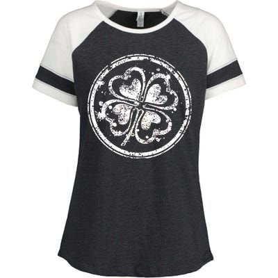 Vintage Irish Clover Cloverleaf Enza Ladies Jersey Colorblock Tee