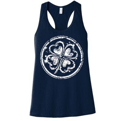 Vintage Irish Clover Cloverleaf Women's Racerback Tank