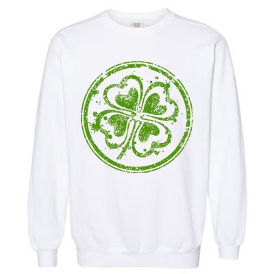 Vintage Irish Clover Cloverleaf Garment-Dyed Sweatshirt