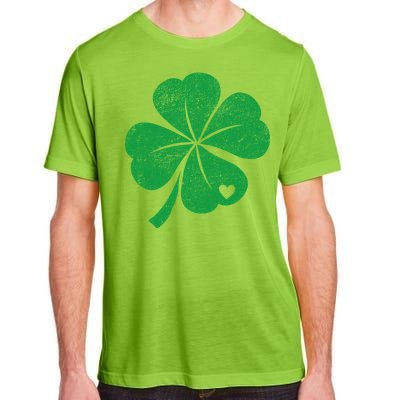 Vintage Irish Clover Heart Adult ChromaSoft Performance T-Shirt