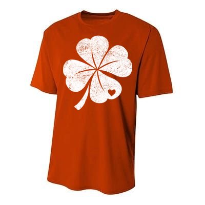 Vintage Irish Clover Heart Performance Sprint T-Shirt